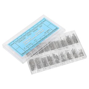 360Pcs Watch Band Pins, Stainless Steel Watch Pins Replacement Kit, Watch Strap Pin with Box, Portable Watch Repair Kit Link Cotter Pins for Watchmaker 0.24 to 0.91in