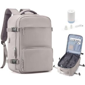 Vacuum Backpack Travel Backpack with Compression, Men Women Vacuum Backpack with Air Pump, Carry on Backpack Flight Approved Personal Item Size - Army Green