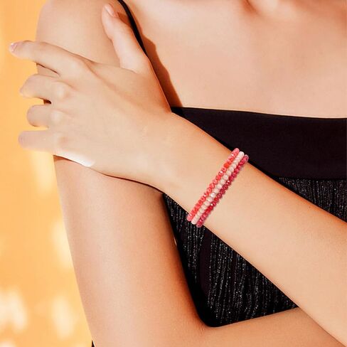 Ornaland 30 Pcs Beaded Bracelets Surfer Stretch Bracelets Set Colorful Glass Beads Bracelets Stackable Boho Bracelets Beach Friendship Bracelets Wrist Jewelry for Women in Kuwait