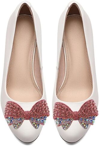 Ruihfas 2 PCS No Clip Rhinestone Crystal Bow Shoe Flower Decoration Accessories for Wedding Bridal Shoes Dress Bags Hats in Saudi Arabia