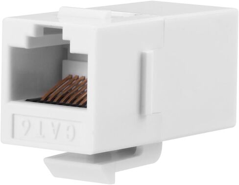 CAT6 RJ45 Keystone Coupler 25-Pack, Female to Female Ethernet Cable Extender, Cat 6 Inline Keystone Jacks for Wall Plate & Patch Panel, Black in Saudi Arabia