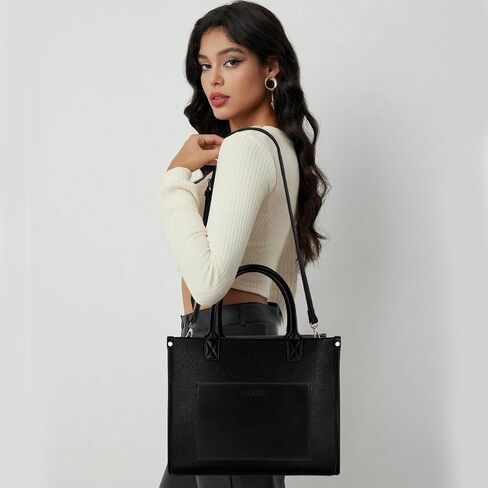 Tote Bag For Women The Leather Tote Bag with Zipper Boho Bags Shoulder Handbags for Work, Travel, Office in Saudi Arabia