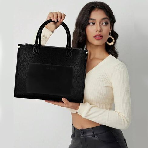 Tote Bag For Women The Leather Tote Bag with Zipper Boho Bags Shoulder Handbags for Work, Travel, Office in Saudi Arabia