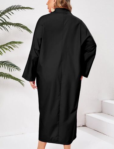 ZOMVA 2025 Plus Size 0X-4X Casual Button Down Maxi Shirts Dress with Pockets Oversized Striped Long Sleeve Clothing Outfits in Kuwait