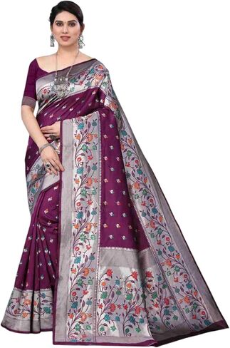 Partywear Saree For Women Designer jacquard Work With Unstitch Blouse in Saudi Arabia