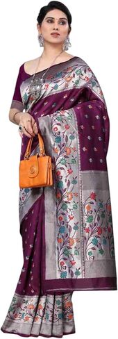 Partywear Saree For Women Designer jacquard Work With Unstitch Blouse in Saudi Arabia