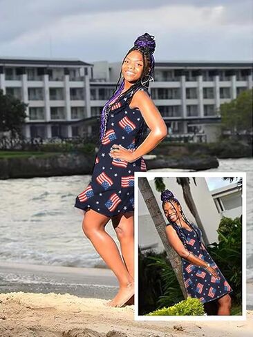 Women Casual Sleeveless Sexy Deep V Neck Dress Tank Dress in Saudi Arabia