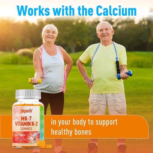 فيتامين K2 MK-7 Gummies 100mcg ، مكملات فيتامين K2 الإضافية لدعم العظام والفد ، نكهة البرتقال الطبيعية القابلة للمضغ ، غير الكائنات المعدلة وراثيًا ، نباتي ، 60 غومين. in Kuwait