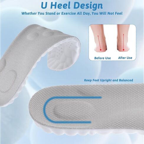 cobee Cloud Soles for Men and Women, Plantar Fasciitis Insoles Steppers, Insoles for Flat Feet Easy Insoles Anti Fatigue, Shock Absorption, Foot Pain Relief Orthopedic Insoles for Sports(39-40) in Saudi Arabia