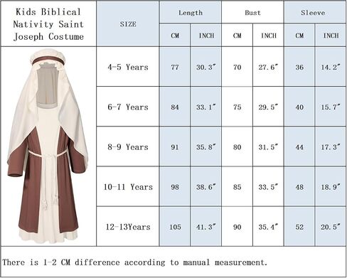 TOKYO REVENGERS Kids Nativity Costume Saint Joseph Costume Shepherd Costume Boys Halloween Cosplay Costume Accessories Set in Saudi Arabia