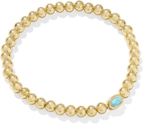Kendra Scott Mini Elaina Stretch Bracelet in Gold with Agate Beads in Saudi Arabia