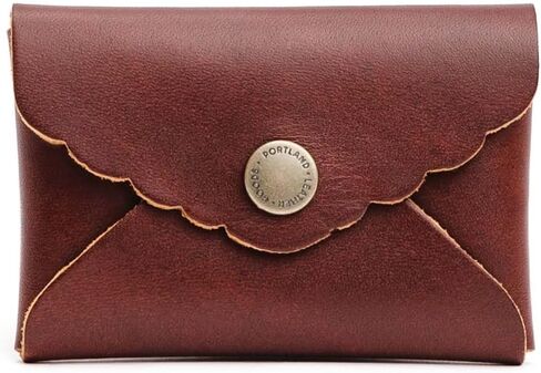 Portland Leather Goods Mini Daisy Wallet for Women – Handmade from the Finest Full-Grain Hides – Features Envelope Design with Snap Closure – Cognac in Saudi Arabia
