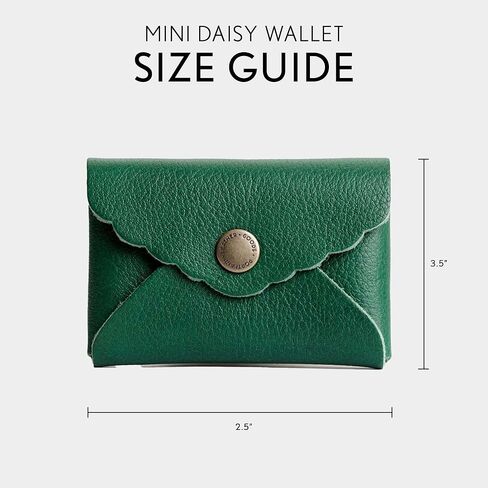Portland Leather Goods Mini Daisy Wallet for Women – Handmade from the Finest Full-Grain Hides – Features Envelope Design with Snap Closure – Cognac in Kuwait