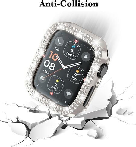 2 Pack Sparkling Diamond Bling Case Without Screen Protector for Apple Watch Series 10 42mm - Starlight(No Glass) in Saudi Arabia