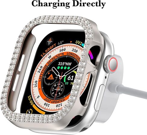 2 Pack Sparkling Diamond Bling Case Without Screen Protector for Apple Watch Series 10 42mm - Starlight(No Glass) in Saudi Arabia