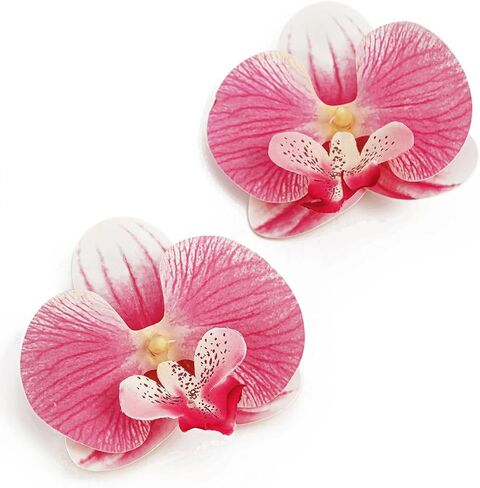 Bethynas Large Butterfly Orchid Flower Stud Earrings Artificial Phalaenopsis Orchid Floral Dangle Drop Earrings Bridal Beach Party Ear Jewelry for Women in Saudi Arabia