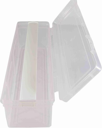 Multipurpose Plastic Storage Box with 4 Adjustable Rods l Storing Box For Bangles, Chuda, Kada, Watches, Scrunchies I (Transparent_Big_4-Rod) in Kuwait
