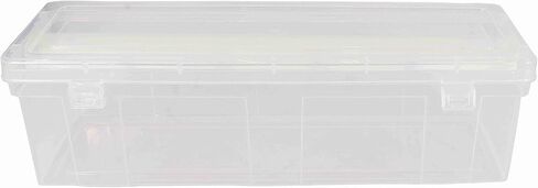 Multipurpose Plastic Storage Box with 4 Adjustable Rods l Storing Box For Bangles, Chuda, Kada, Watches, Scrunchies I (Transparent_Big_4-Rod) in Kuwait