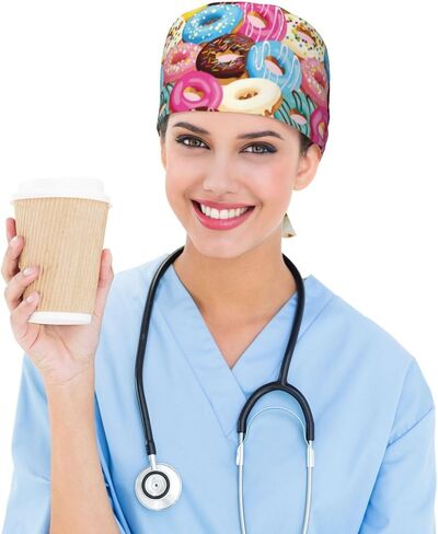 Adjustable Working Cap Breathable Unisex Women Men Elastic Bandage Tie Back Hats Scrub Nursing Doctor Surgeon Cap in Saudi Arabia