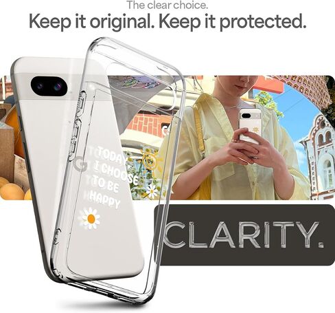 Spigen Ultra Hybrid مصمم لحافظة Pixel 8a (2024) [مضاد للاصفرار]، [حماية من الدرجة العسكرية] - شفاف كريستالي in Kuwait