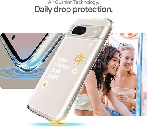 Spigen Ultra Hybrid مصمم لحافظة Pixel 8a (2024) [مضاد للاصفرار]، [حماية من الدرجة العسكرية] - شفاف كريستالي in Kuwait