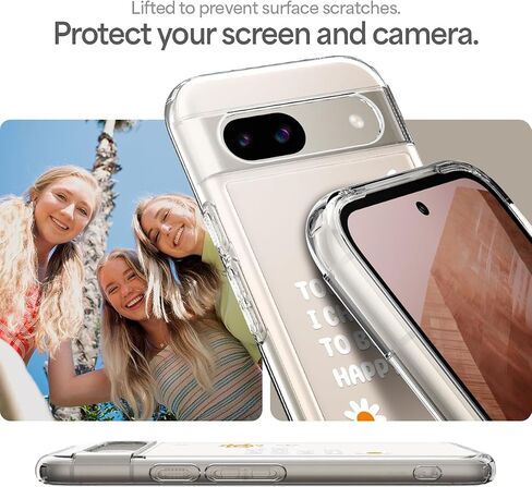 Spigen Ultra Hybrid مصمم لحافظة Pixel 8a (2024) [مضاد للاصفرار]، [حماية من الدرجة العسكرية] - شفاف كريستالي in Kuwait