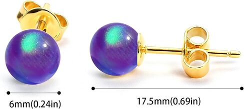 6MM Pearl Earrings for Women, Sterling Silver Freshwater Pearl Stud Earrings for Sensitive Ears, Mother's Day Gift in Saudi Arabia