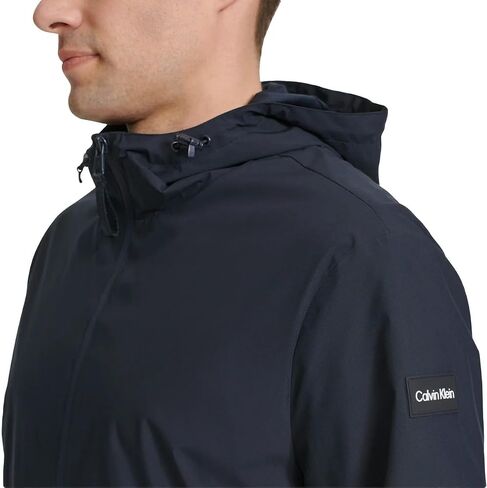 Calvin Klein Men’s Full Zip Hooded Windbreaker Jacket - Lightweight Two Front Zip Pockets in Saudi Arabia