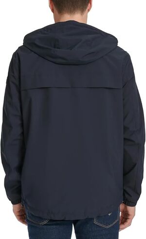 Calvin Klein Men’s Full Zip Hooded Windbreaker Jacket - Lightweight Two Front Zip Pockets in Saudi Arabia