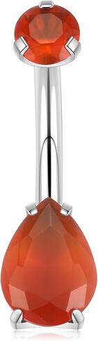 FUNLMO 14G Belly Button Ring Titanium Belly Button Piercing Floating Navel Piercing Jewelry Navel Ring Internally Threaded Belly Piercing Jewelry in Saudi Arabia