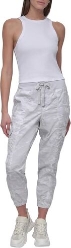DKNY womens Twill Drawcord Rib Waistband Cargo Jogger in Saudi Arabia
