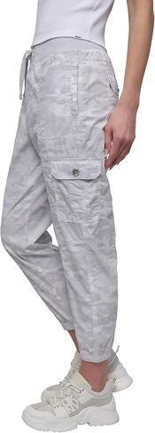 DKNY womens Twill Drawcord Rib Waistband Cargo Jogger in Saudi Arabia