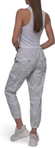 DKNY womens Twill Drawcord Rib Waistband Cargo Jogger in Saudi Arabia