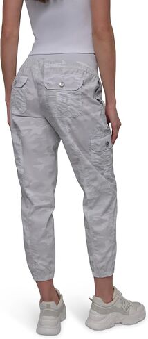 DKNY womens Twill Drawcord Rib Waistband Cargo Jogger in Saudi Arabia