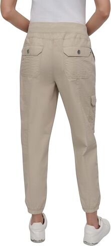 DKNY womens Twill Drawcord Rib Waistband Cargo Jogger in Saudi Arabia