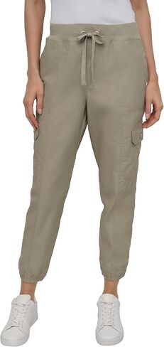 DKNY womens Twill Drawcord Rib Waistband Cargo Jogger in Saudi Arabia