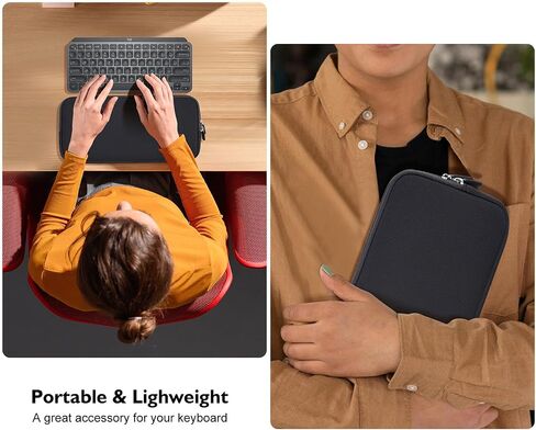 Keyboard Sleeve Case for Logitech Pebble Keys 2 K380s & Logitech K380 Bluetooth Keyboard, Wireless Keyboard Shockproof Protective Travel Neoprene Bag, Black in Saudi Arabia