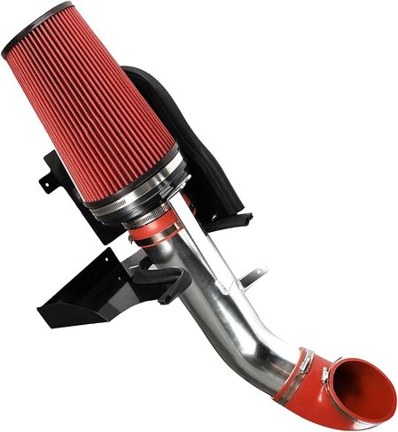 4 "طقم كمية الهواء البارد ومرشح درع للحرارة لـ Chevy لـ GMC 1999-2006 لـ Silverado لسييرا لصالح Tahoe for Avalanche for Suburban for Yukon for Sierra 1500 2500 V8 4.8L 5.3L 6.0L RED in Kuwait