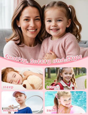 Florideco Hypoallergenic Earrings for Women 316 Surgical Steel Earrings for Sensitive Ears Cute Small Daisy Hoop Earring Heart Flower Strawberry Rainbow Pearl Flat Back Earring Sets in Saudi Arabia