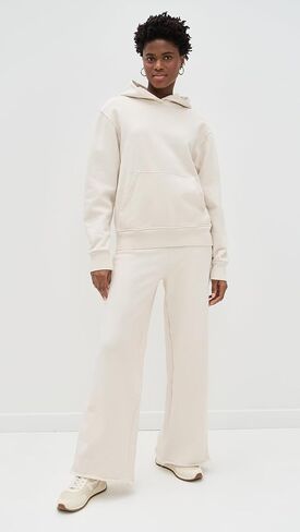 perfectwhitetee Women's Amber French Terry Wide Leg Pants in Kuwait