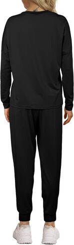 Women's Fall 2 Piece Sweatsuits Lounge Outfit Long Sleeve Crewneck Pullover Tops High Waisted Pants Set Tracksuit in Saudi Arabia