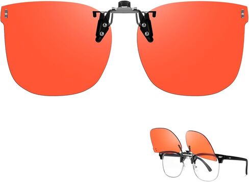 TJUTR Clip On Blue Light Blocking Glasses for Women Men, Fit Over Glasses for Computer Gaming, Anti Eyestrain Improve Sleep in Saudi Arabia