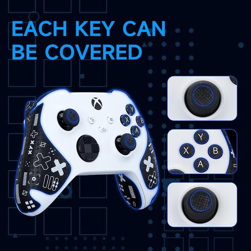 Controller Performance Grips compatible PlayStation 5 DualSense Controller,PS5 Anti-slip stickers tape,Sweat-Absorbent Cover Skin,Black Print in Kuwait
