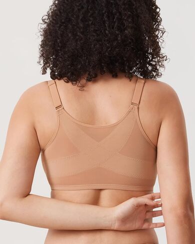 DELIMIRA Women's Cosnufy Posture Front Closure Bras Sheer Mesh Plus Size Underwire Unlined Bra in Saudi Arabia