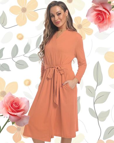 Maternity Robe with Matching Swaddle Set Soft Maternity Gown Long Sleeves Mommy Robe Receiving Blanket Set in Saudi Arabia