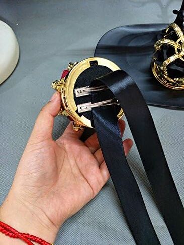 Qhome Christmas Lolita King Queen Roses Stereo Crown Photography Cosplay Hairs Accessories With Alligator Clip and Ribbon in Saudi Arabia