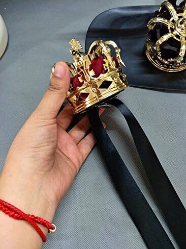 Qhome Christmas Lolita King Queen Roses Stereo Crown Photography Cosplay Hairs Accessories With Alligator Clip and Ribbon in Saudi Arabia