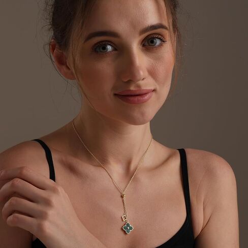 LeCalla Pendant Necklaces for Women | 925 Sterling Silver 14K Gold-Plated Antique Mother of Pearl, Heart & Clover Necklaces | Jewelry Gifts for Mother’s Day & Special Occasions in Saudi Arabia