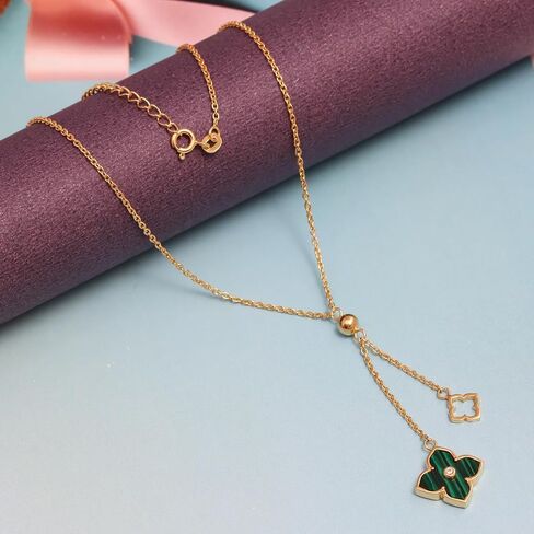 LeCalla Pendant Necklaces for Women | 925 Sterling Silver 14K Gold-Plated Antique Mother of Pearl, Heart & Clover Necklaces | Jewelry Gifts for Mother’s Day & Special Occasions in Saudi Arabia