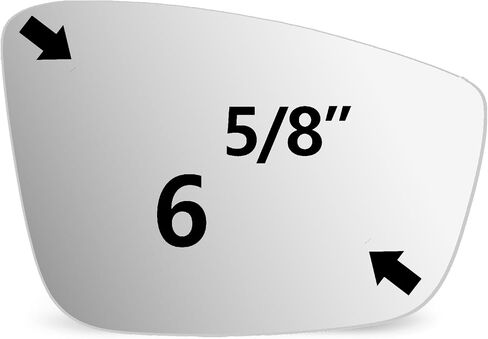 NEYASU Passenger Right Side RH Mirror Glass fit for 2012-2019 Volkswagen Beetle 2011-2018 VW Jetta 2012-2015 2017 VW Passat Convex Glass Rearview Mirrors Replacement with Adhesives No Heated in Saudi Arabia